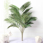 Green Artificial Palm Leaves Plastic Tropical Tree Fake  Indoor Outdoor Garden Home Outdoor Decorations Stevvex