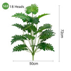 Green Artificial Palm Leaves Plastic Tropical Tree Fake  Indoor Outdoor Garden Home Outdoor Decorations Stevvex