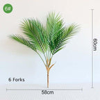 Green Artificial Palm Leaves Plastic Tropical Tree Fake  Indoor Outdoor Garden Home Outdoor Decorations Stevvex