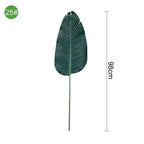 Green Artificial Palm Leaves Plastic Tropical Tree Fake  Indoor Outdoor Garden Home Outdoor Decorations Stevvex