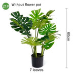 Green Artificial Palm Leaves Plastic Tropical Tree Fake  Indoor Outdoor Garden Home Outdoor Decorations Stevvex