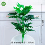 Green Artificial Palm Leaves Plastic Tropical Tree Fake  Indoor Outdoor Garden Home Outdoor Decorations Stevvex