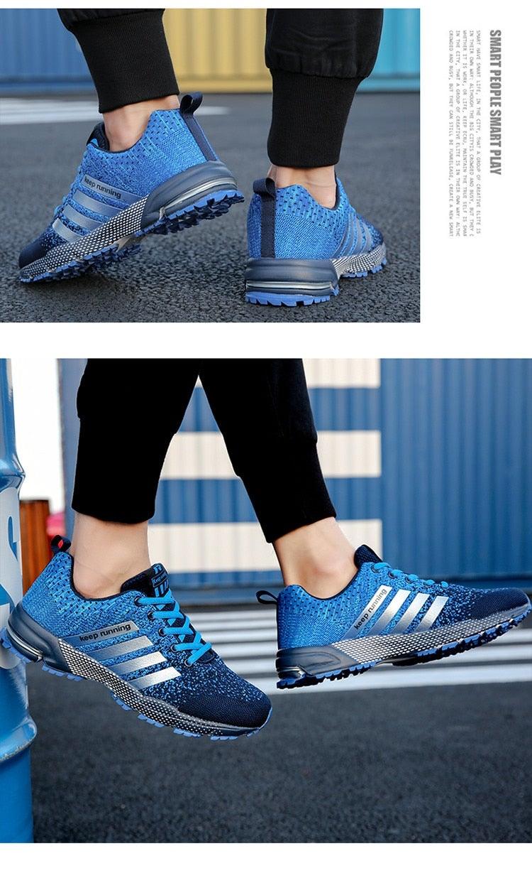 Green Breathable Mens Running Sneakers Outdoor Marathon Lightweight Running Mens Sport Shoes Athletic Footwear Breathable Comfortable Athletic Sport Sneakers Stevvex