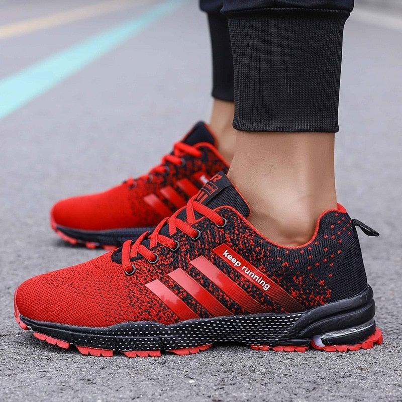Green Breathable Mens Running Sneakers Outdoor Marathon Lightweight Running Mens Sport Shoes Athletic Footwear Breathable Comfortable Athletic Sport Sneakers Stevvex