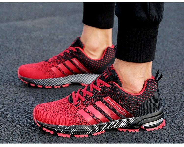 Green Breathable Mens Running Sneakers Outdoor Marathon Lightweight Running Mens Sport Shoes Athletic Footwear Breathable Comfortable Athletic Sport Sneakers Stevvex