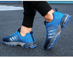 Green Breathable Mens Running Sneakers Outdoor Marathon Lightweight Running Mens Sport Shoes Athletic Footwear Breathable Comfortable Athletic Sport Sneakers Stevvex