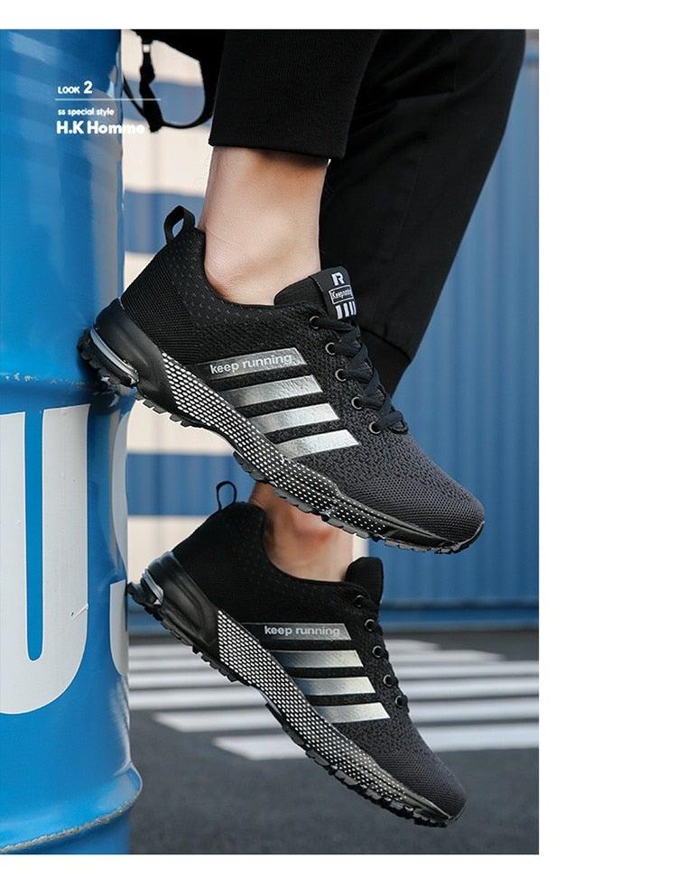 Green Breathable Mens Running Sneakers Outdoor Marathon Lightweight Running Mens Sport Shoes Athletic Footwear Breathable Comfortable Athletic Sport Sneakers Stevvex