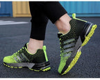 Green Breathable Mens Running Sneakers Outdoor Marathon Lightweight Running Mens Sport Shoes Athletic Footwear Breathable Comfortable Athletic Sport Sneakers Stevvex