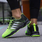 Green Breathable Mens Running Sneakers Outdoor Marathon Lightweight Running Mens Sport Shoes Athletic Footwear Breathable Comfortable Athletic Sport Sneakers Stevvex