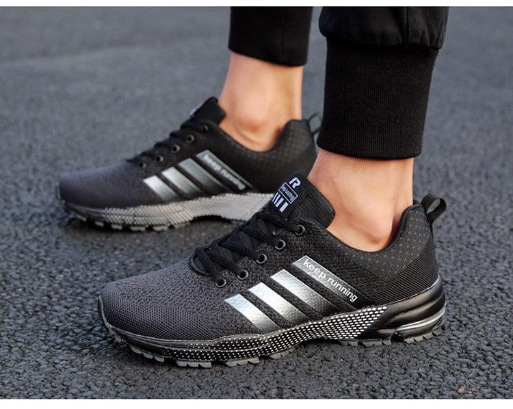Green Breathable Mens Running Sneakers Outdoor Marathon Lightweight Running Mens Sport Shoes Athletic Footwear Breathable Comfortable Athletic Sport Sneakers Stevvex
