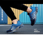 Green Breathable Mens Running Sneakers Outdoor Marathon Lightweight Running Mens Sport Shoes Athletic Footwear Breathable Comfortable Athletic Sport Sneakers Stevvex