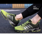 Green Breathable Mens Running Sneakers Outdoor Marathon Lightweight Running Mens Sport Shoes Athletic Footwear Breathable Comfortable Athletic Sport Sneakers Stevvex