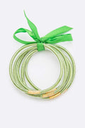 Gold Dust Stackable Bracelet Set For Women Adjustable