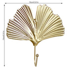 Green Gold Single Leaf Hanging Coat Hook Mini Wall Key Hook Home Decoration Modern Home Hanger Leaf Shape Coat Hooks Wall Mounted Hooks Stevvex