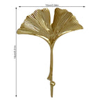 Green Gold Single Leaf Hanging Coat Hook Mini Wall Key Hook Home Decoration Modern Home Hanger Leaf Shape Coat Hooks Wall Mounted Hooks Stevvex