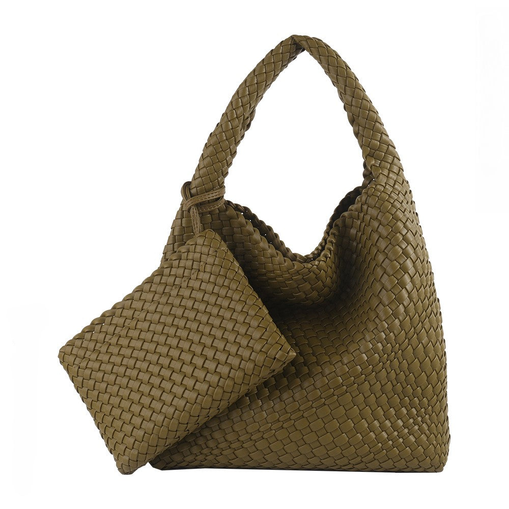 Commuter Hobo Bag Large Woven Purse 2 in 1 - SJB-DIAMOND ELITES
