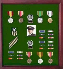Medal Display Case Cherry Finish The Military Gift Store