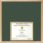 US Marine Corp Certificate Display Case in bottom. The Military Gift Store