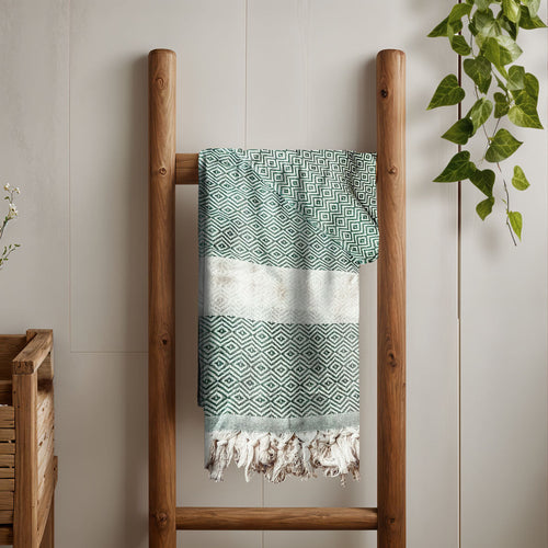 XL Turkish Cotton Towel 200GSM Oversized Bath, Pool, Hair and Picnic Towel BandsCo Straps