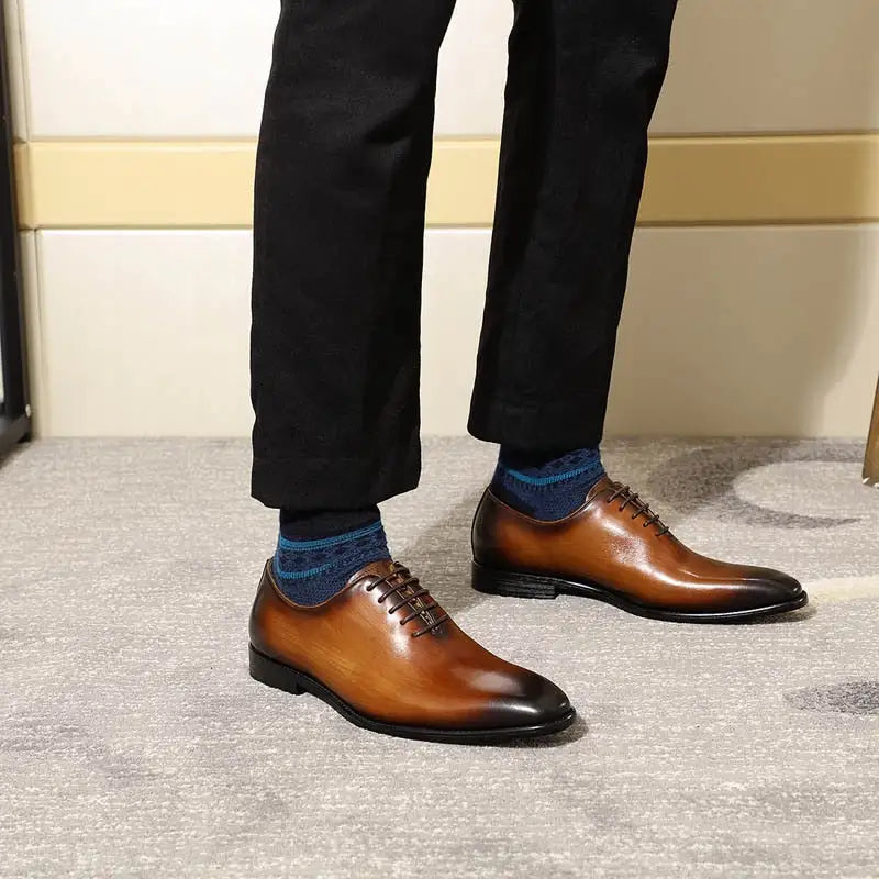 Men's Leather Oxford Shoes Pi-Mart
