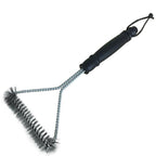 Grill Cleaning Brush BBQ Tool Grill Brush Stainless Steel Brushes Cleaning BBQ Accessories Best Cleaner Barbecue Stainless Steel Woven Wire Bristles Grill Brush Barbecue Grill Cleaner Safe Grill Cleaning Brush for Gas Charcoal Grilling Stevvex
