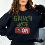 Grinch Mode On Sweatshirt Peachy Sunday