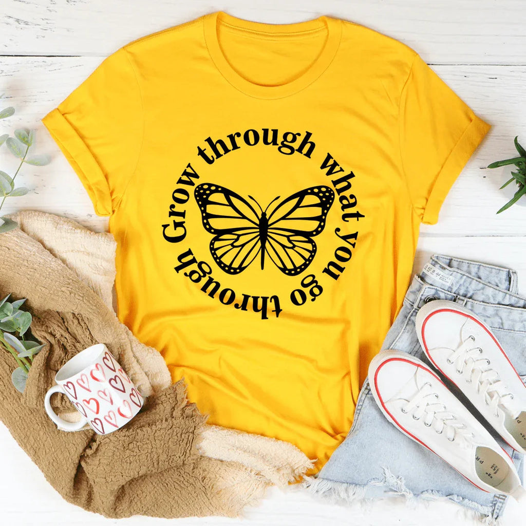 Grow Through What You Go Through Butterfly Tee - SJB-DIAMOND ELITES