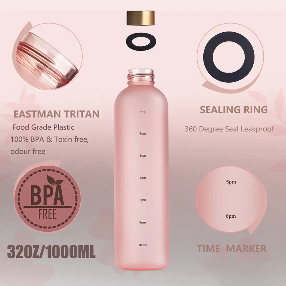 Water Bottle With Time Marker Pi-Mart