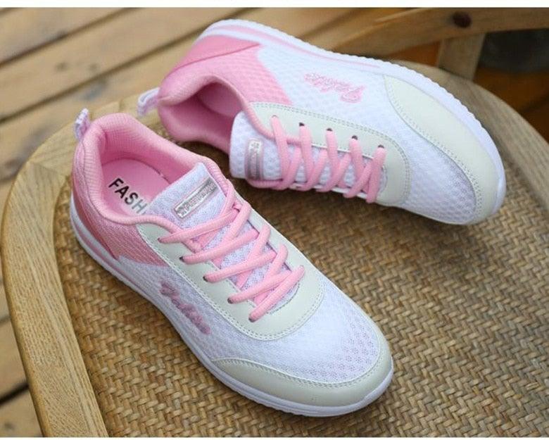 Gym Woman Spring Summer Sneakers Breathable Women Casual Shoes Trainers Running Shoes Light Mesh Tennis Casual Sneakers Fashion Walking Shoes For Womens Stevvex