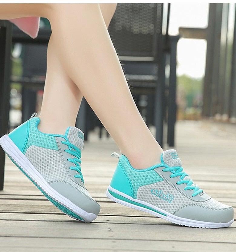 Gym Woman Spring Summer Sneakers Breathable Women Casual Shoes Trainers Running Shoes Light Mesh Tennis Casual Sneakers Fashion Walking Shoes For Womens Stevvex