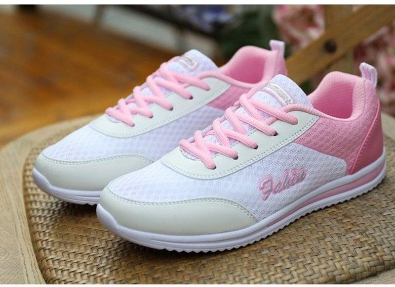 Gym Woman Spring Summer Sneakers Breathable Women Casual Shoes Trainers Running Shoes Light Mesh Tennis Casual Sneakers Fashion Walking Shoes For Womens Stevvex