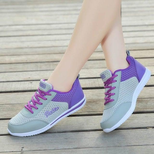 Gym Woman Spring Summer Sneakers Breathable Women Casual Shoes Trainers Running Shoes Light Mesh Tennis Casual Sneakers Fashion Walking Shoes For Womens Stevvex