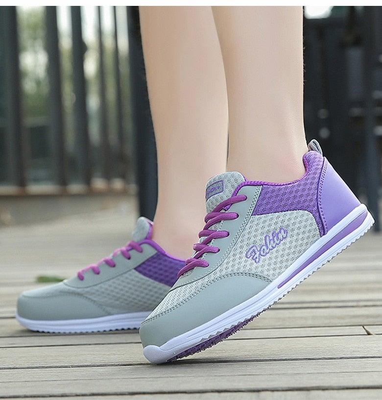 Gym Woman Spring Summer Sneakers Breathable Women Casual Shoes Trainers Running Shoes Light Mesh Tennis Casual Sneakers Fashion Walking Shoes For Womens Stevvex