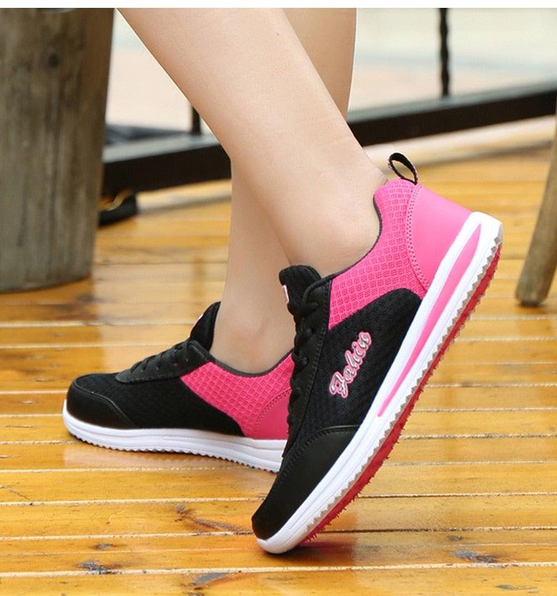 Gym Woman Spring Summer Sneakers Breathable Women Casual Shoes Trainers Running Shoes Light Mesh Tennis Casual Sneakers Fashion Walking Shoes For Womens Stevvex
