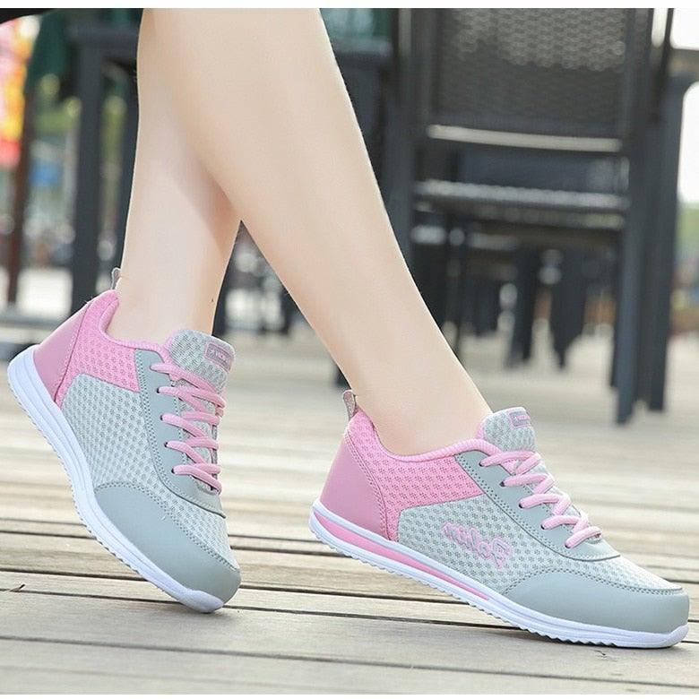 Gym Woman Spring Summer Sneakers Breathable Women Casual Shoes Trainers Running Shoes Light Mesh Tennis Casual Sneakers Fashion Walking Shoes For Womens Stevvex
