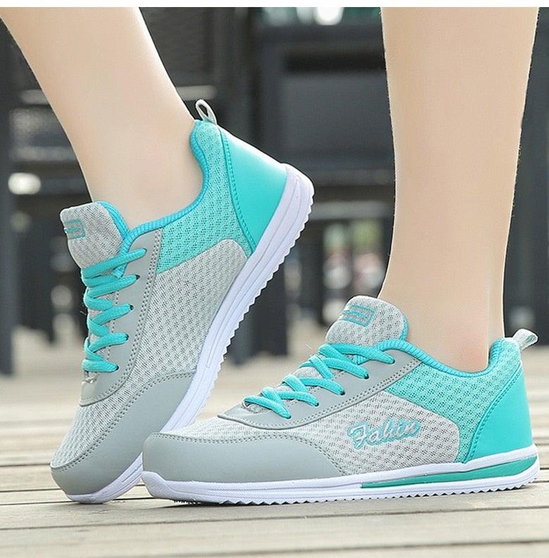 Gym Woman Spring Summer Sneakers Breathable Women Casual Shoes Trainers Running Shoes Light Mesh Tennis Casual Sneakers Fashion Walking Shoes For Womens Stevvex