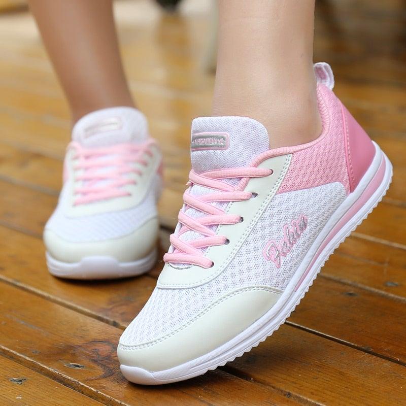 Gym Woman Spring Summer Sneakers Breathable Women Casual Shoes Trainers Running Shoes Light Mesh Tennis Casual Sneakers Fashion Walking Shoes For Womens Stevvex