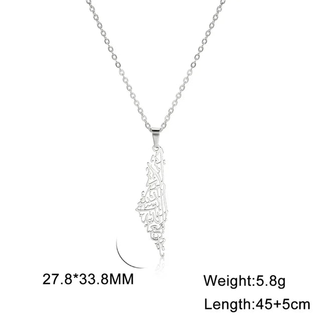 Unisex Stainless Steel Hollow Map Necklaces Lootquake LLC