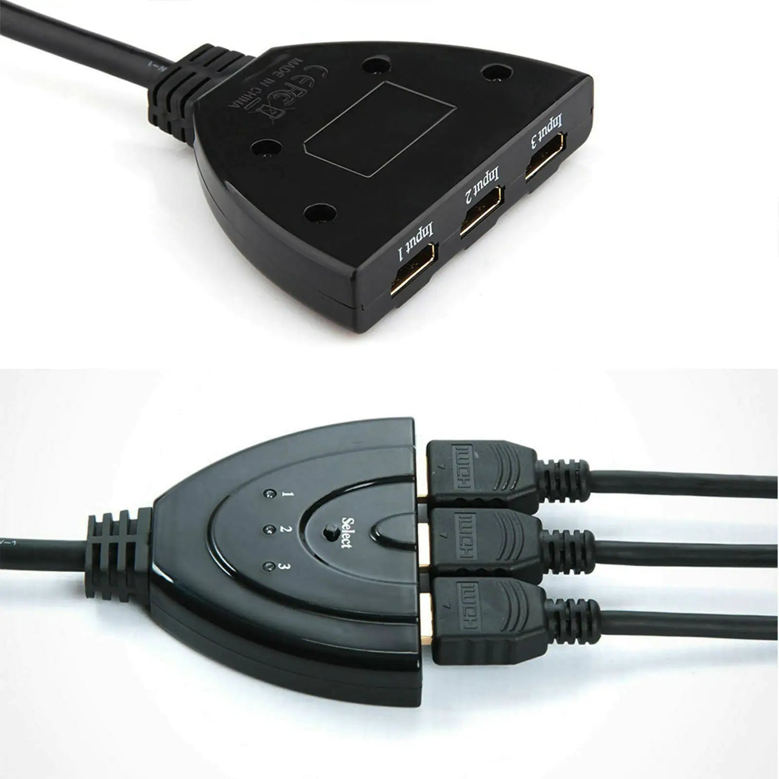 3 Port HDMI Splitter Cable 1080/4K Switch Switcher HUB Adapter for HDTV PS4 Xbox Pi-Mart