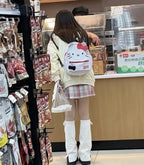 Red White Bow Backpack Bag Pi-Mart