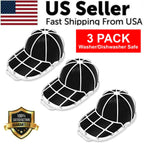 3 Pack Hat Washer Baseball Cap Cleaner Machine Washing Cage Holder Frame Net New Pi-Mart