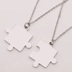 Matching Puzzle Piece Pendant Necklaces Lootquake LLC