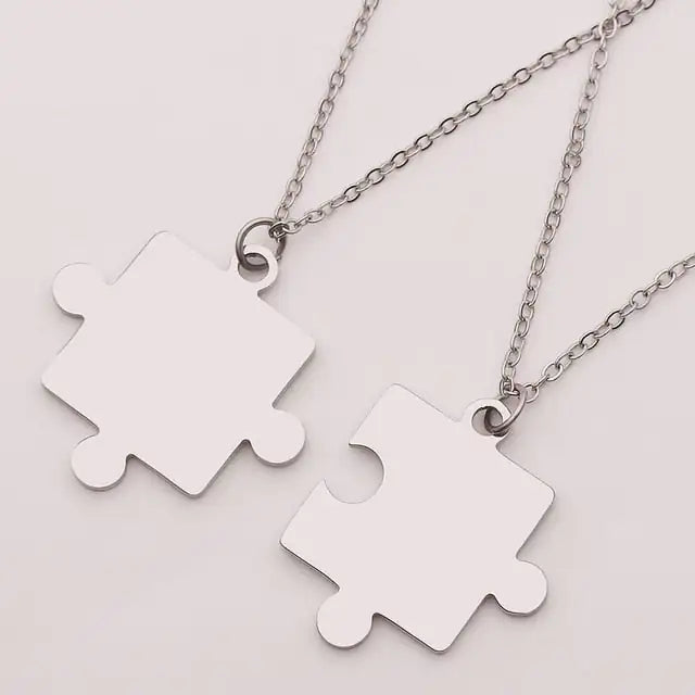 Matching Puzzle Piece Pendant Necklaces Lootquake LLC