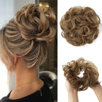 Hair Bun Extensions Messy Curly Elastic Hair Scrunchies Hairpieces Synthetic Chignon Donut Up-do Hair Pieces Clip in Hair Extension For Volumized Hair Buns For Girls Stevvex