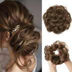 Hair Bun Extensions Messy Curly Elastic Hair Scrunchies Hairpieces Synthetic Chignon Donut Up-do Hair Pieces Clip in Hair Extension For Volumized Hair Buns For Girls Stevvex