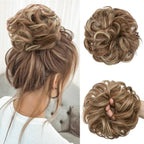 Hair Bun Extensions Messy Curly Elastic Hair Scrunchies Hairpieces Synthetic Chignon Donut Up-do Hair Pieces Clip in Hair Extension For Volumized Hair Buns For Girls Stevvex