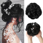 Hair Bun Extensions Messy Curly Elastic Hair Scrunchies Hairpieces Synthetic Chignon Donut Up-do Hair Pieces Clip in Hair Extension For Volumized Hair Buns For Girls Stevvex