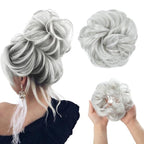 Hair Bun Extensions Messy Curly Elastic Hair Scrunchies Hairpieces Synthetic Chignon Donut Up-do Hair Pieces Clip in Hair Extension For Volumized Hair Buns For Girls Stevvex