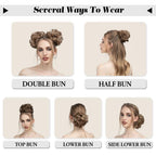 Hair Bun Extensions Messy Curly Elastic Hair Scrunchies Hairpieces Synthetic Chignon Donut Up-do Hair Pieces Clip in Hair Extension For Volumized Hair Buns For Girls Stevvex