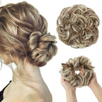 Hair Bun Extensions Messy Curly Elastic Hair Scrunchies Hairpieces Synthetic Chignon Donut Up-do Hair Pieces Clip in Hair Extension For Volumized Hair Buns For Girls Stevvex